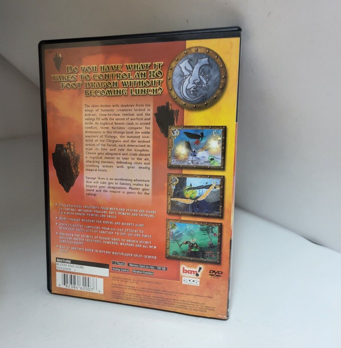 SAVAGE SKIES Game for Playstation 2 PS2 W/Manual Tested NTSC #N33