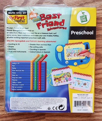 My First Leap Pad ( Spongebob Squarepants Best Friends Adventures) Preschool - Picture 3 of 3