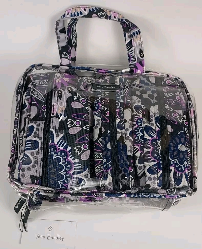 Vera Bradley マザーズバッグ 新品未使用品 Vera Bradley Purple Floral 4 Piece Travel Kit Bags Mimosa