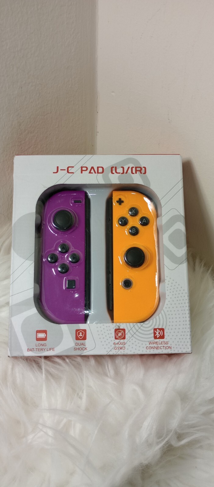 Nintendo Switch Joy-con-Controllers Wireless- Purple & Yellow RGB Light Rumble-image
