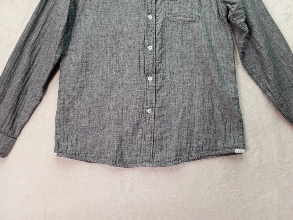 Matix Shirt Mens Large Gray Slim Fit Long Sleeve Chest Pocket Collar Button Down - Image 4 of 4