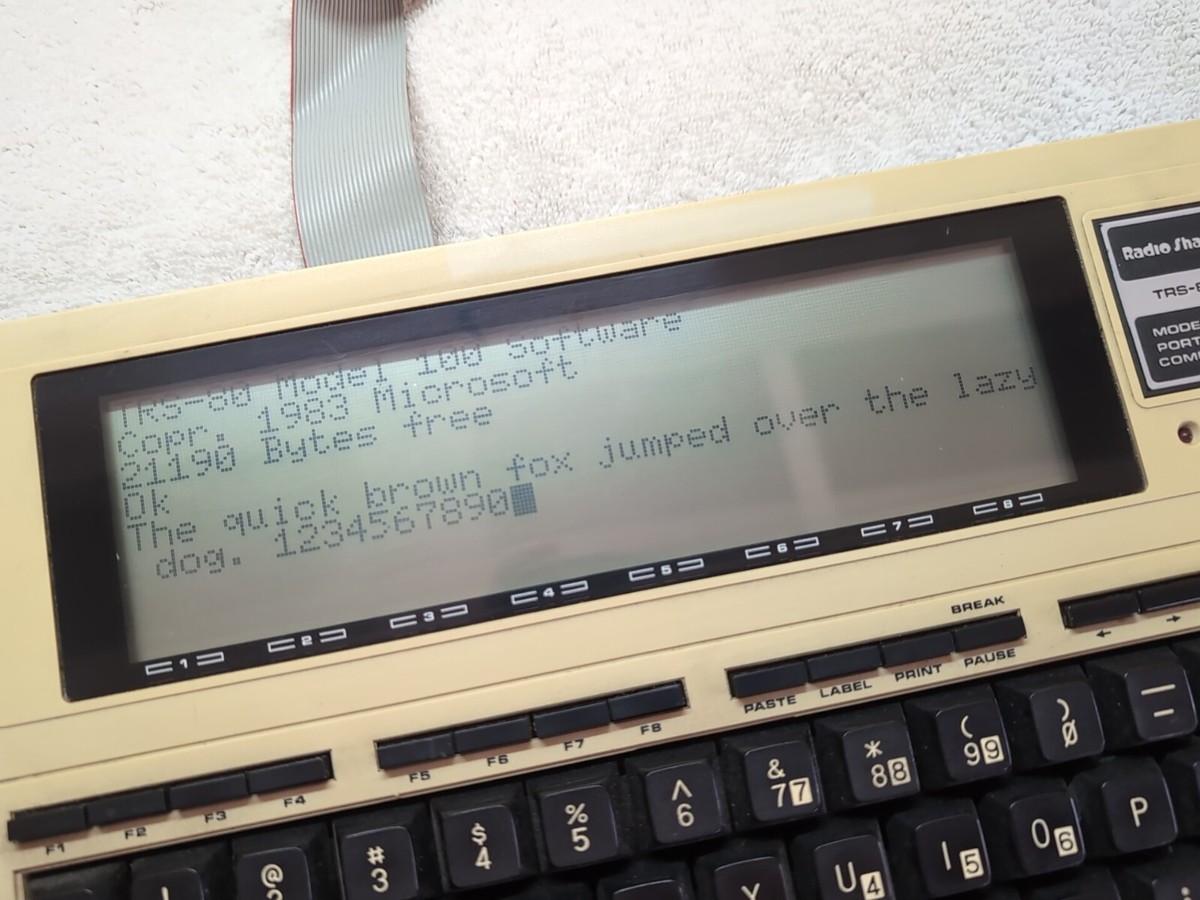 TESTED Radio Shack TRS-80 Model 100 WORKS | eBay
