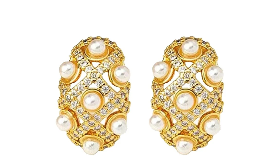 Pendientes de Moda enchapado en oro Amarillo de acrílico