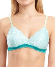 No Boundaries Women's Bralette No Pad Wireless Floral Lace Bralette Size XL