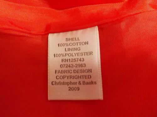 Christopher & Banks Red n White Midi Skirt Women's Size 6 - Picture 8 of 12