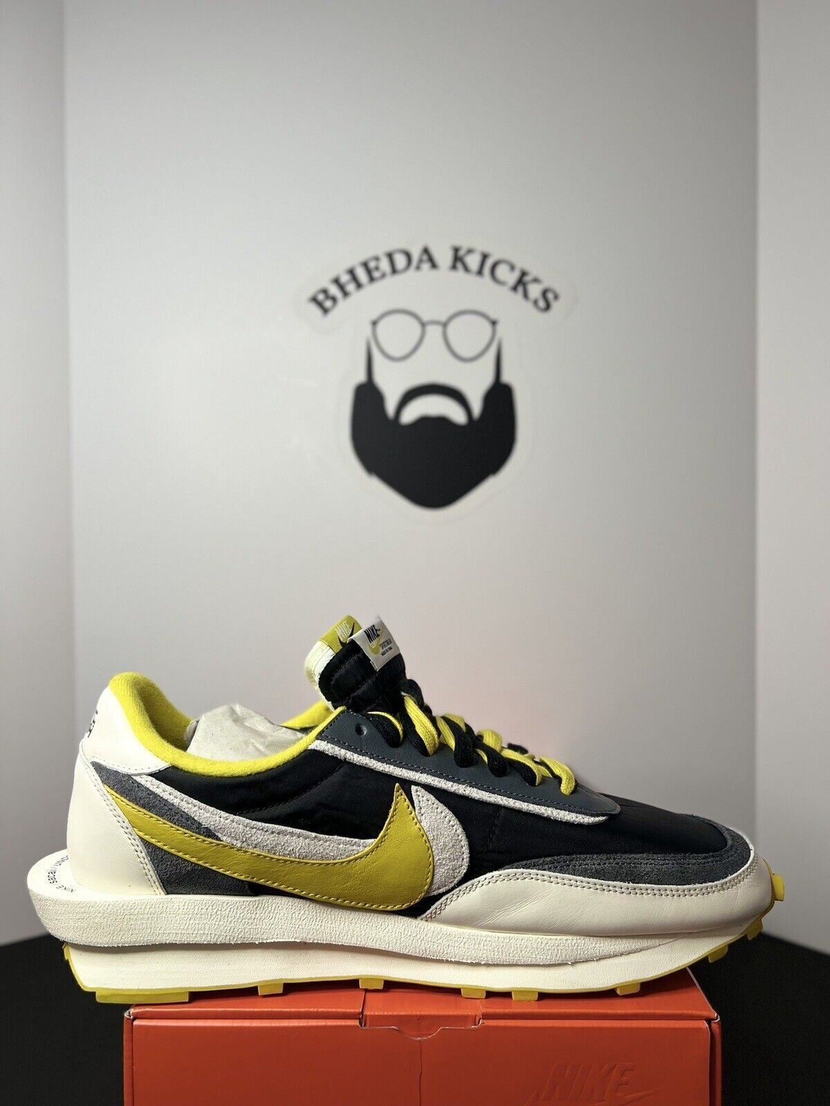 SACAI X NIKE Nike LD Waffle Sacai x UNDERCOVER Bright Citron usate Og US da uomo taglia 15