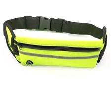 Yellow Brand New Bum / Waist  Bag With Reflective Strip And Zip Pocket