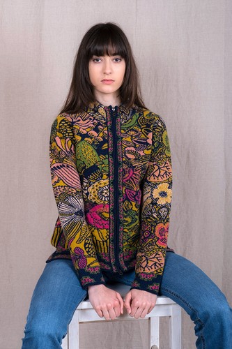 Kooi Knit Cardigan Coat (Lamb) Wool Multicoloured Multicolour - Picture 2 of 6
