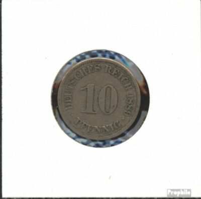 German Empire Jägernr: 4 1889 F Copper-Nickel fine 1889 10 Pfennig smaller Imper