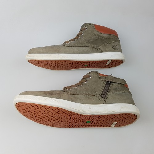 Boy's Girl's TIMBERLAND 'Mid' 3 US Shoes Grey Leather Trail | 3+ Extra 10% Off - Picture 6 of 10