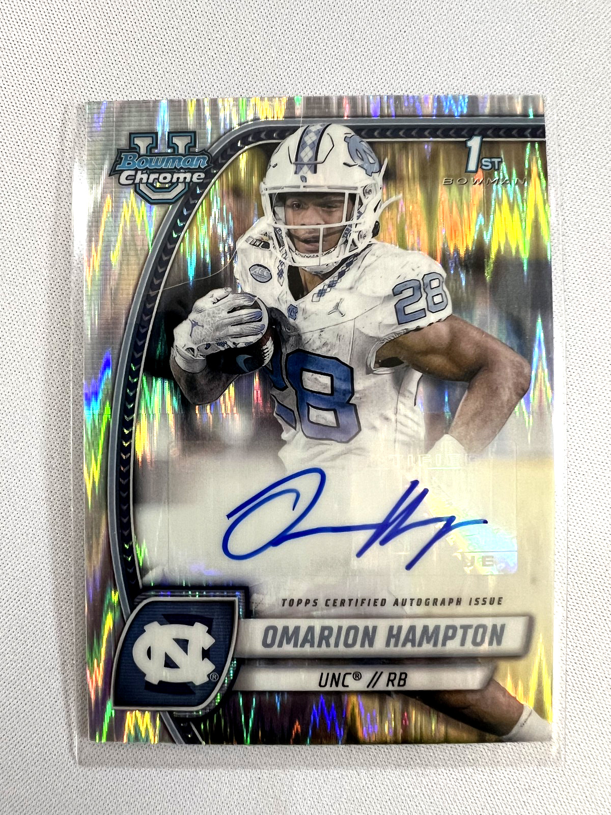 Omarion Hampton 2024 Bowman U Chrome Stealth Auto Plus 3 Inserts and 3 Base!!!