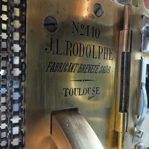 Antique French 35mm cranck film projector J.L. Rodolphe 1900s with BLERIOT Lamp - Photo 2 sur 22