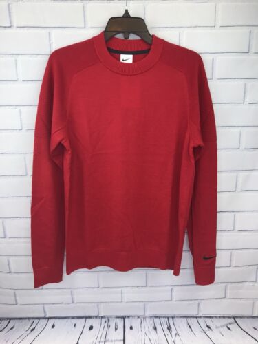 Nike Tiger Woods Collection Knit Golf Sweater Red CU9782-687 Men´s Size S