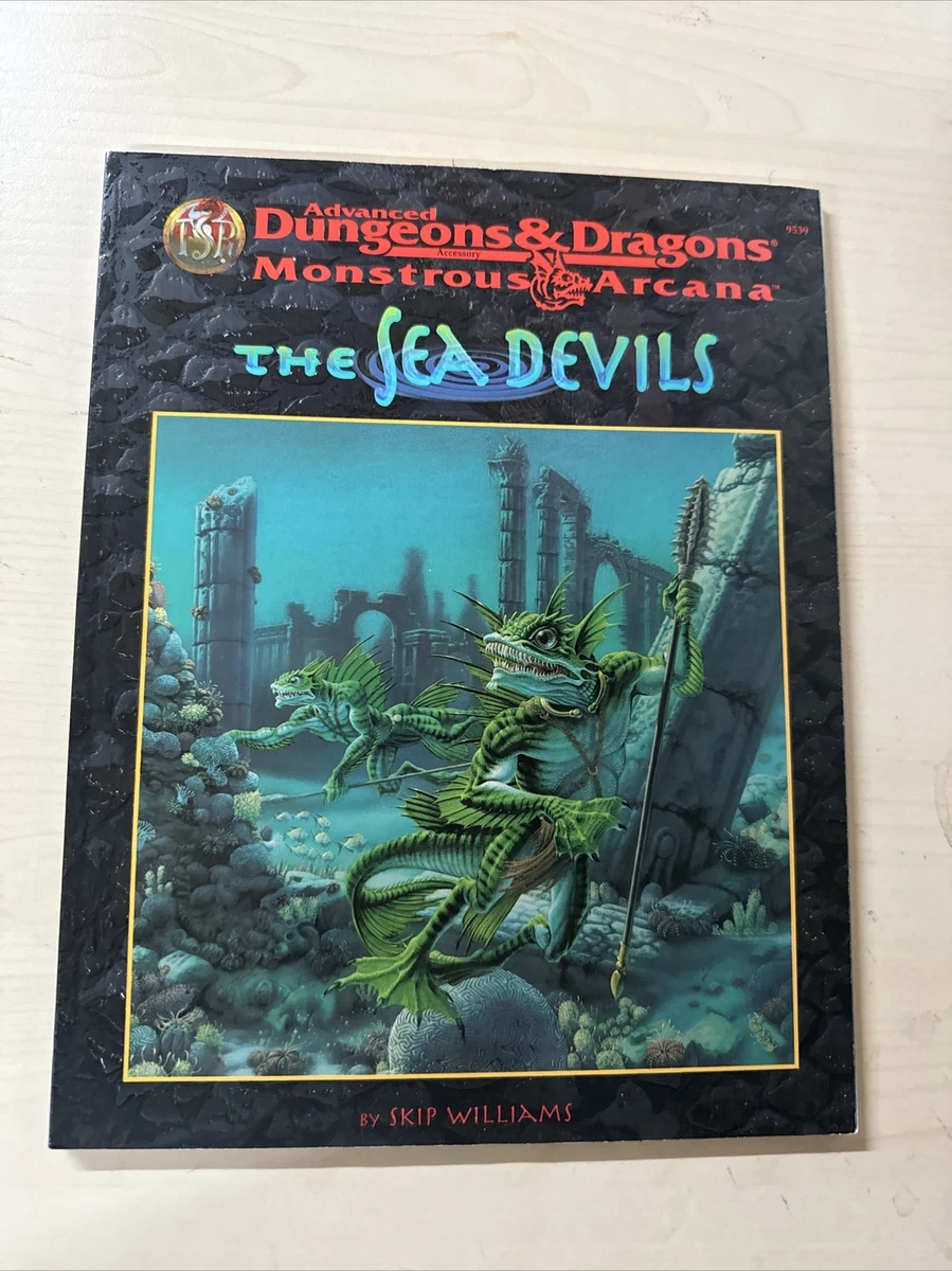 AD&D Monstrous Arcana The Sea Devils TSR 9539 by Skip Williams 1997 & Poster
