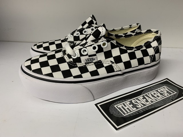 checkered vans platform