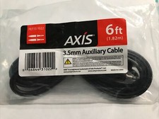 AXIS 3.5mm Auxiliary AUX Cable 6FT PET13-1022 Black 1.82m Audio Male to Male