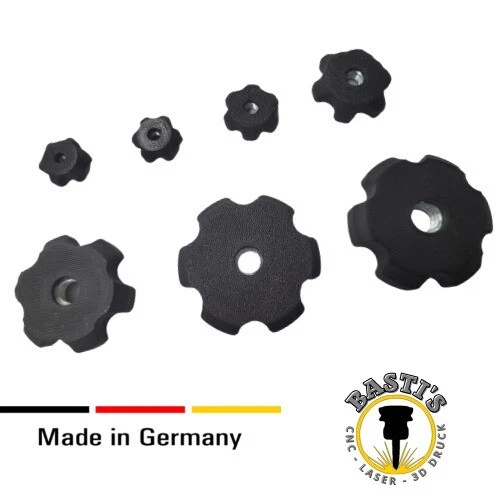 Sternmutter Sterngriff Sterngriffmutter Flügelmutter M4 M5 M6 M8 M10 M12 - Bild 3 von 3