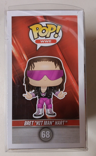 Bret "Hit Man" Hart Signed Funko Pop! Vinyl: WWE #68 w/COA Frozen Pond Hologram - Picture 5 of 6