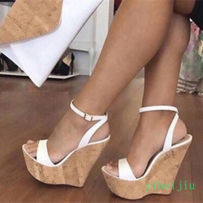 Women's Super High Platform Wedge Heel Dance Clubwear Sandals Bar Shoes Sandals