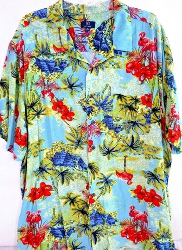 George-Mens Hawaiian Shirt, 3XL-XXXL 