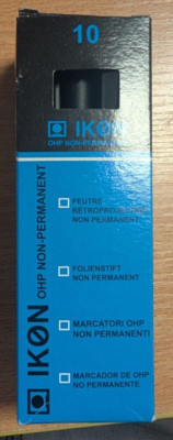 Hainenko Value Fine nicht permanenter Stift für Overheadprojektor Blatt - schwarz (Packung