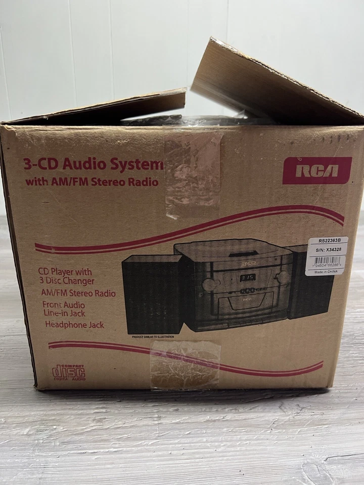 New-Open-Box RCA RS22363 Audio System With 3 CD Player, AM/FM Radio & MP3 Input - Image 4 of 4