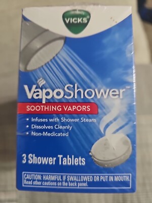 4 Packs Vicks VapoShower Tablets Shower Tabs By Vicks 12 Tablets.