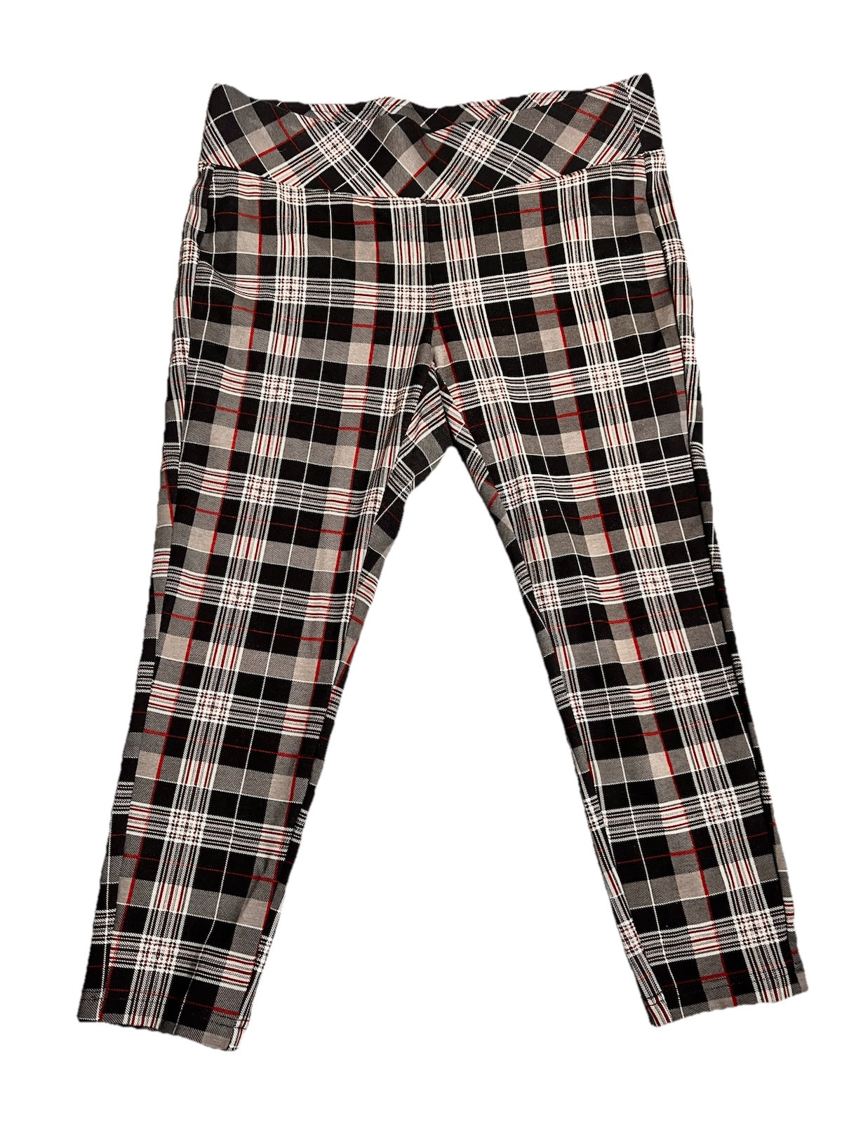 Torrid Plaid Leggings Red Black And Gray Womens Size 00