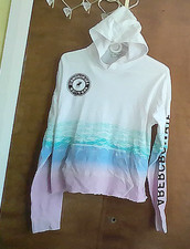 Abercrombie  Fitch Ombre Pullover Hoodie Logo Slv Sweater Girls 15/16 Flaws