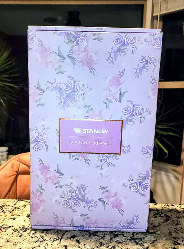 Stanley 40oz Tumbler Cup Love Shack Fancy Purple Floral with Box