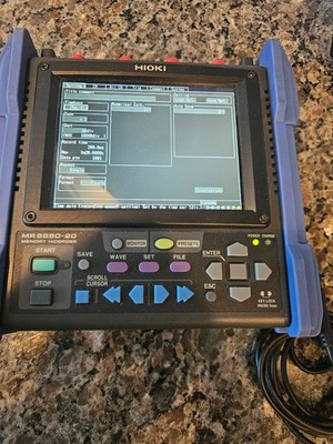 Hioki MR8880-20 Memory HiCorder 4Ch Analog Data Recorder Logger w/ L9197 Probes