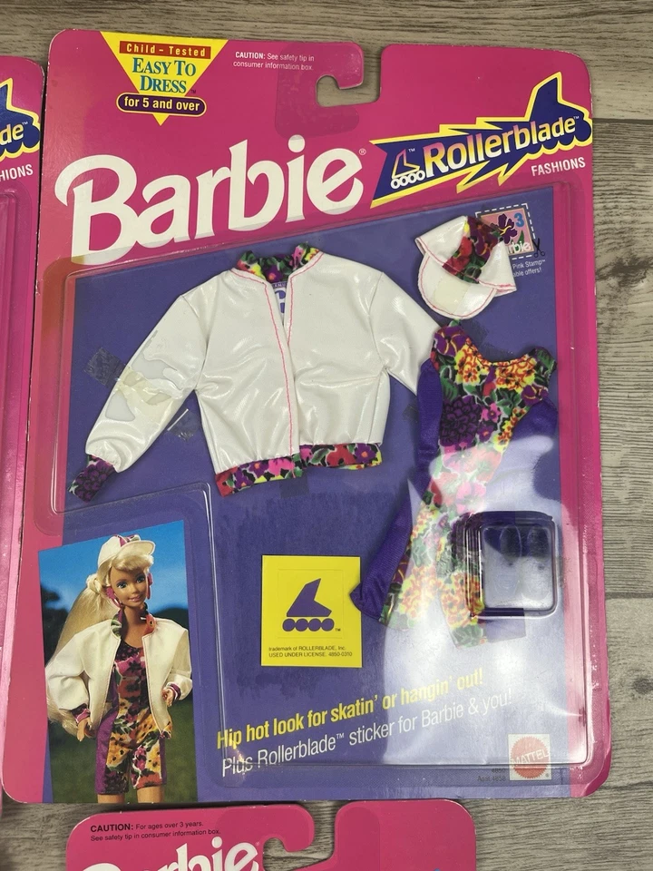 Mattel Barbie Rollerblade / Snap N Play Moda y Joyería Lote De 4 De Colección Años 90’s Foto 3 de 4