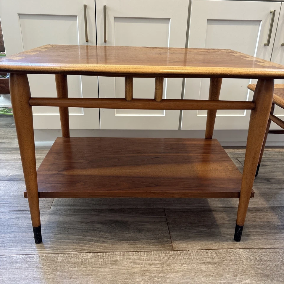 MCM LANE ACCLAIM WALNUT DOVETAILED COFFEE & END TABLE Design 1960s Beauty - Image 3 of 4