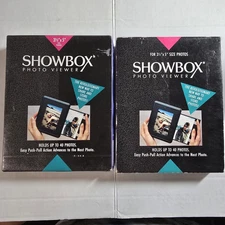 (2) Showbox Photo Viewer 3.5"X5" Photos Holds 40 Pictures Album New/Used
