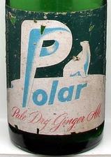Polar Ginger Ale; Polar Ginger Ale Co; Worcester MA; Paper Label soda pop bottle