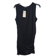 BTFBM Black Asymmetric Bodycon Dress Sz XL Lined Summer Minimalist Night Out NWT