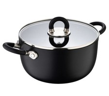 Masterpro by ALESSI Topf 24x10,5cm mit Deckel schwarz - Neu