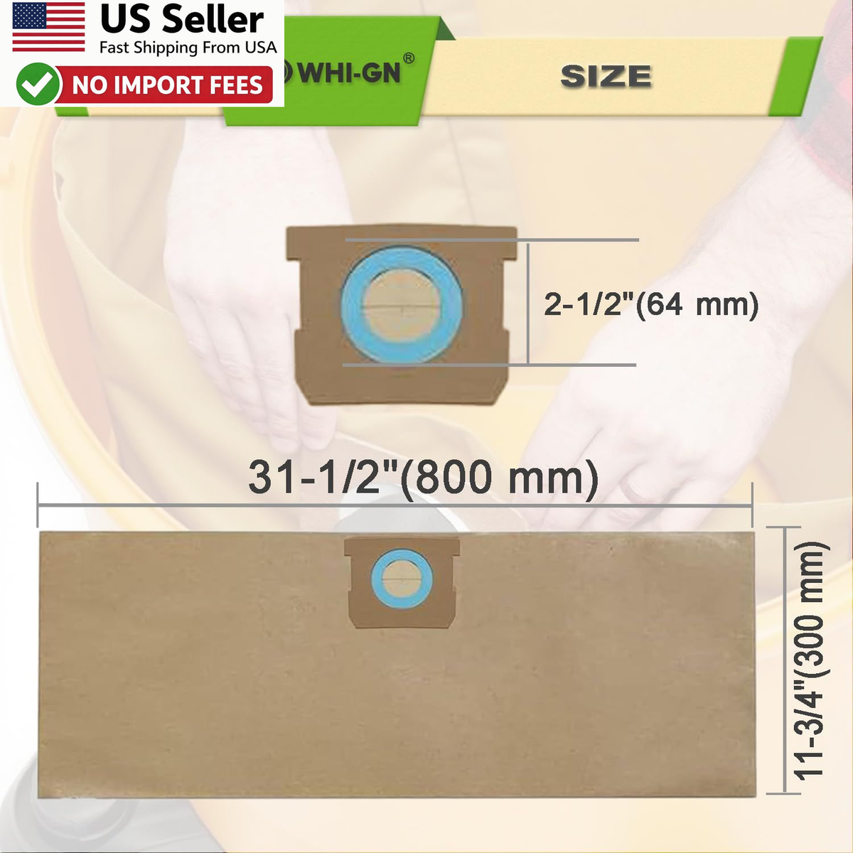 5 Pack DXVA19-4104 Vacuum Bags for Dewalt 5-8 Gallon DXV08SA Wet