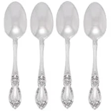 Louisiana Fine Flatware Teaspoons, Set of 4, 18/10 Stainless Steel