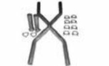 Jones Exhaust Xpk6 Aluminized Stamped X-pipe Kit 3 To 3 Dual Pipes