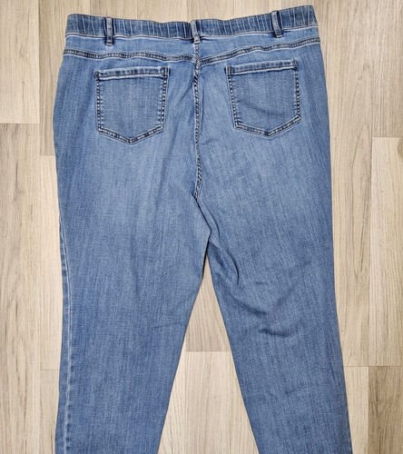 J. Jill Womens Blue Boyfriend Jeans Straight Leg Ankle Size 20 - Picture 10 of 14