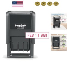 Professional Self-Inking Date Stamper, 4820 Printy - 12 Adjustable, Red