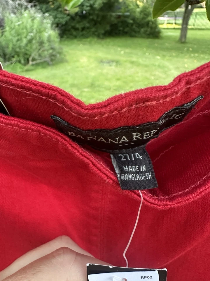 Banana Republic 红色水手纽扣短裤 | 尺寸 4 | 全新带标签 — 第 4/4 张图片