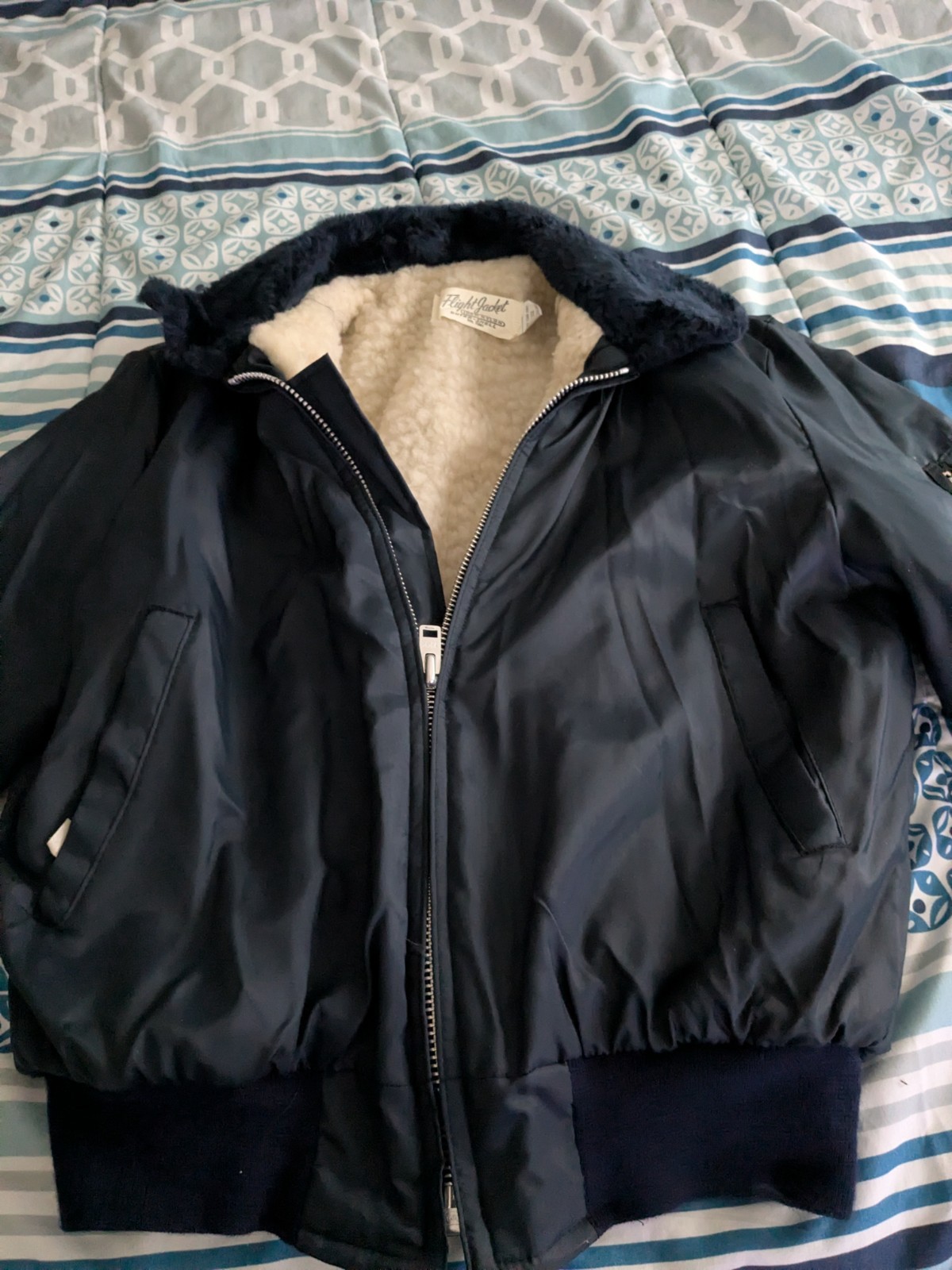Vintage Flight Jacket, Size Medium. - image 1