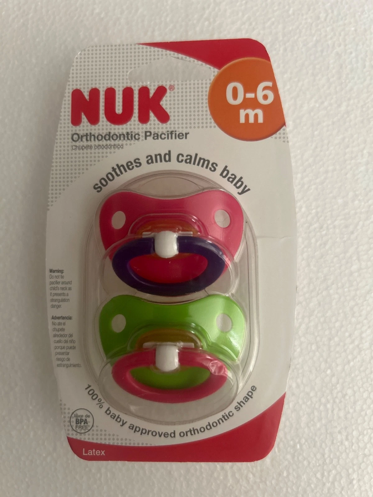 New NUK Latex Baby Pacifiers 0-6 Months Orthodontic Nipples Pink New!
Opens in a new window or tab