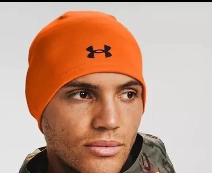 Under Armour 1359833 Men's UA Outdoor Fleece Beanie - Blaze Orange OSFM NWT HUNT