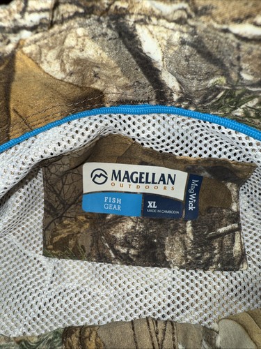 Magellan Fish Gear Shirt Mens XL Camouflage Angler Fit MagWick Realtree Xtra - Picture 4 of 6
