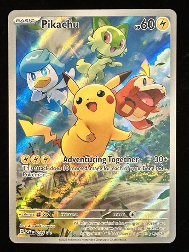The Pokémon Company Pikachu Pokémon TCG SV Promo 027 Holo Basic 60HP EN 30+