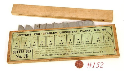 #ad box #3 upgrade shape STANLEY TOOLS 55 plane cutter set lot w box and slitter $130.00