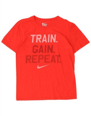 NIKE Herren Athletic Cut Grafik T-Shirt Oberteil Small Rot CR08